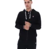 Black Tenconi Zip Up Hoodie