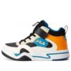 Casual High-Top Skate Shoes "White Black Orange"