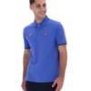 Dazzling Blue Pablo Three-Button Tipped Rib Polo Shirt