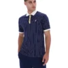 Fila Navy BB1 Classic Vintage Striped Polo