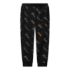 Monogrammed Knitted Casual Trousers For Men Black