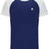 Navy Unisex Round Neck Tennis T-Shirt
