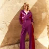 Purple Ventisei Straight Leg Trousers