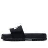 Stylish Cozy Flat Heel Sports Slippers Black