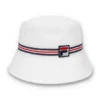 White Heritage Stripe Bucket Hat