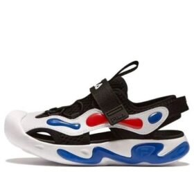 Artist Sandals "White Black Blue"