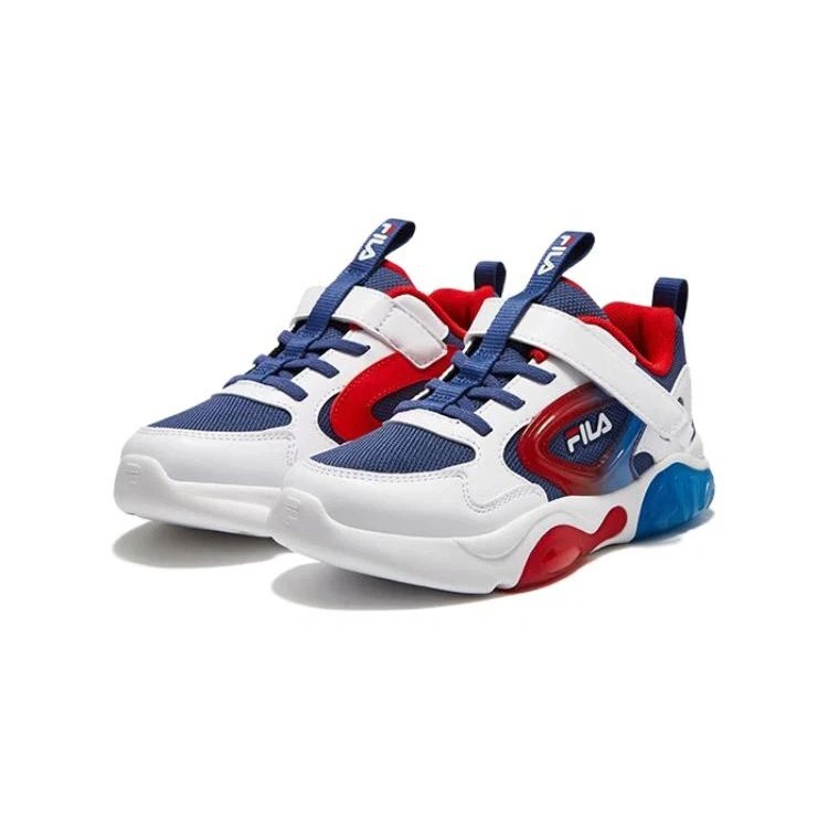 Athletic Training Sneakers "White Red Blue"