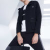 Athletics Cargo Woven Zipper Jacket Black