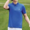 Athletics Casual Sports Short Sleeve Polo Shirt Blue l