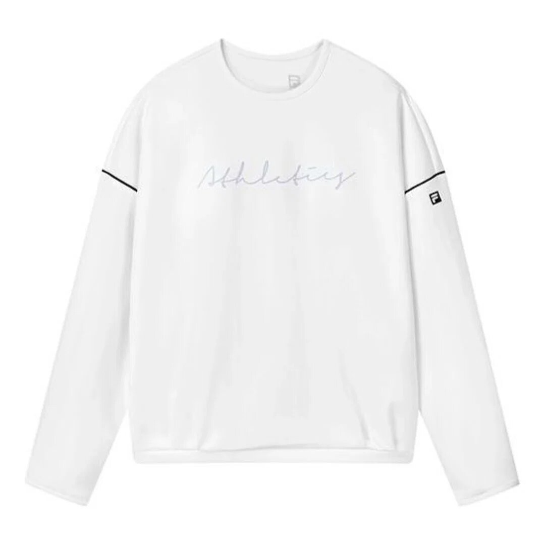 Athletics Letter Printed Pullover Sports Sweatshirt "White"