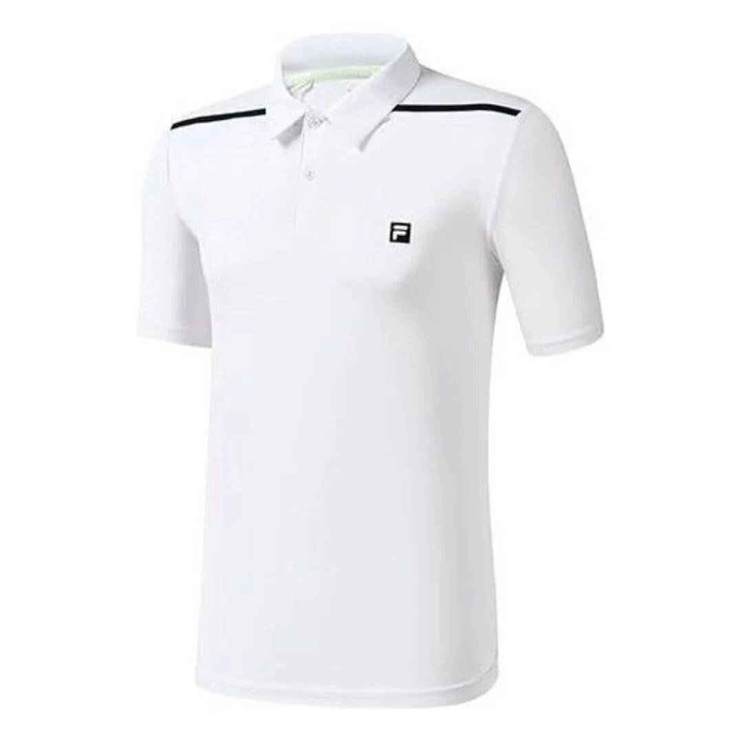 Athletics Logo Tennis Polo Shirt "White"