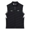 Athletics Printed Stand-Up Collar Down Vest "Black White"