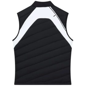Athletics Printed Stand-Up Collar Down Vest “Black White”