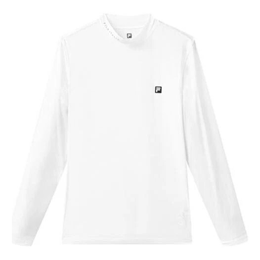 Athletics Series Slim Fit Round Neck Gym Long Sleeves White