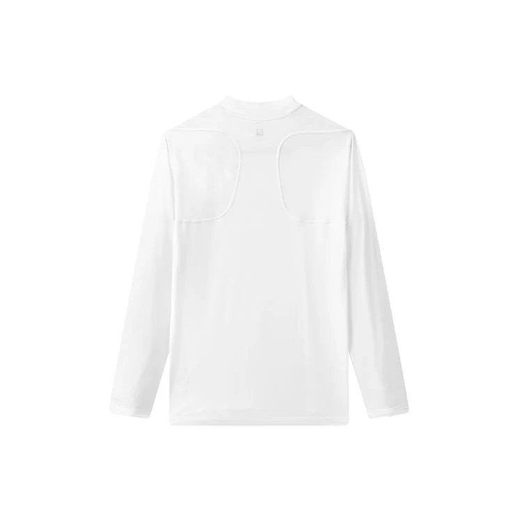 Athletics Series Slim Fit Round Neck Gym Long Sleeves White