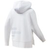 Athletics Split Hem Asymmetric Hoodie "White Blue"