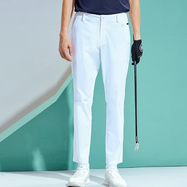 ATHLETICS Woven Slim Fit Casual Sports Pants White