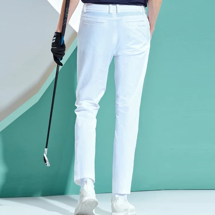 ATHLETICS Woven Slim Fit Casual Sports Pants White