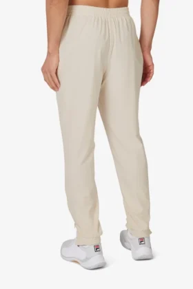 Beige Tennis Woven Court Track Pant