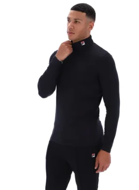 Black 19th Classic Roll Neck Sweater