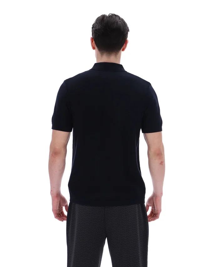 Black Barns Knitted Polo
