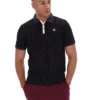 Black BB1 Classic Vintage Striped Polo