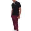 Black BB1 Classic Vintage Striped Polo