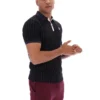 Black BB1 Classic Vintage Striped Polo