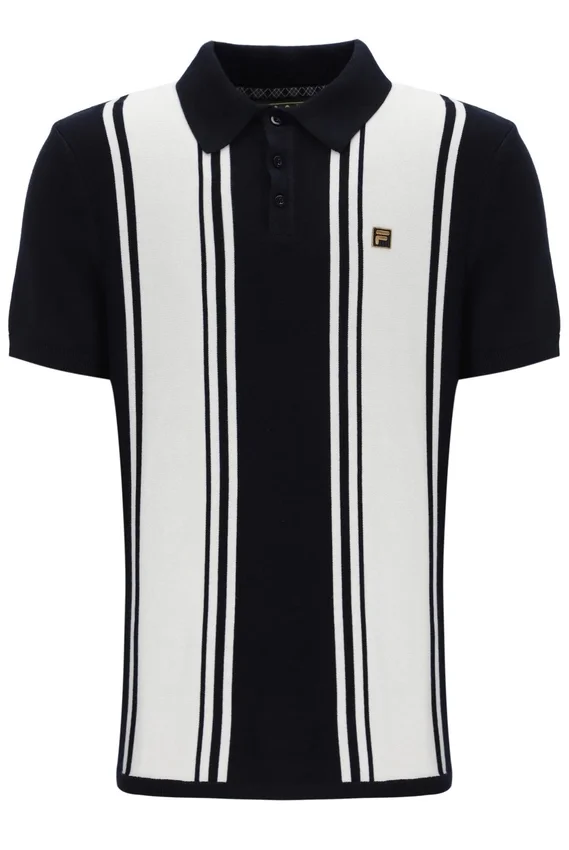 Black Buddy Bowling Style Knitted Polo