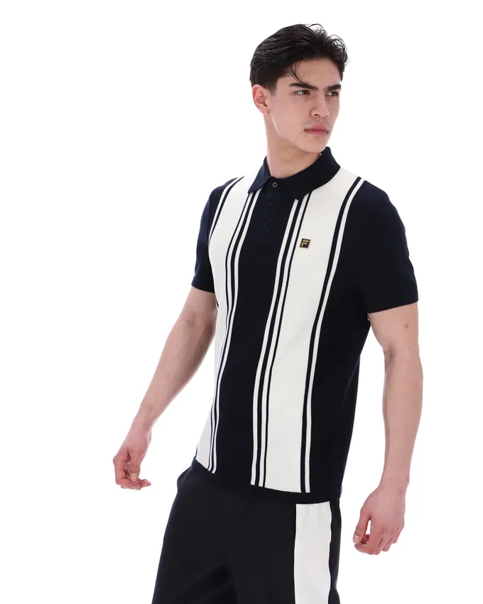 Black Buddy Bowling Style Knitted Polo
