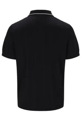 Black Casa Cable Zip Polo