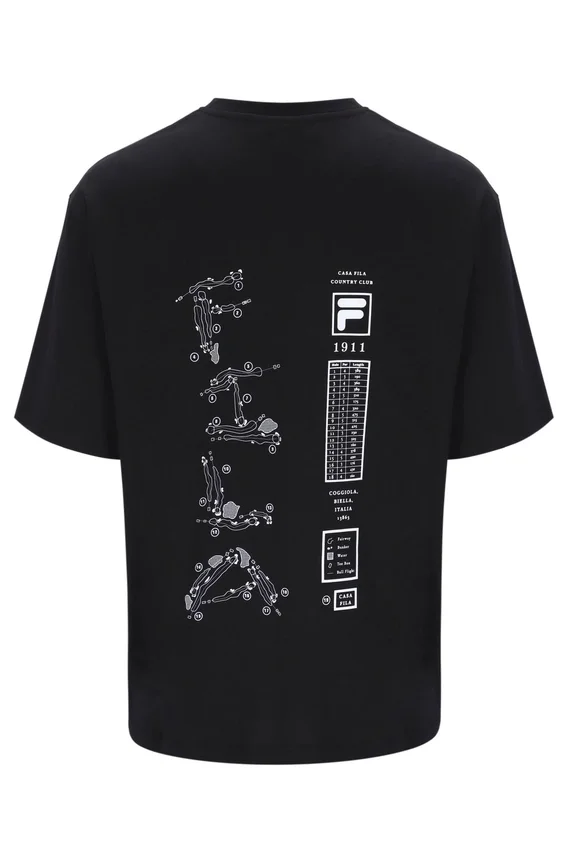 Black Casa Golf Map T-Shirt