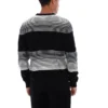 Black Connor Striped Knit Crew Neck