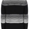 Black Connor Striped Knit Crew Neck