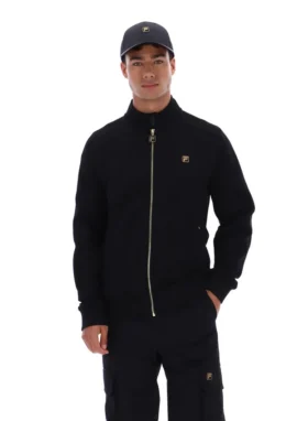 Black Davey Full Zip Track Top