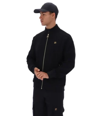 Black Davey Full Zip Track Top