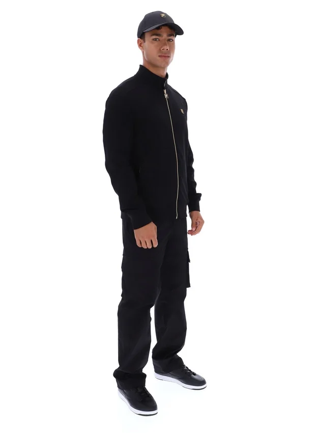 Black Davey Full Zip Track Top