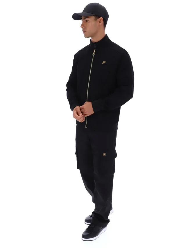 Black Davey Full Zip Track Top