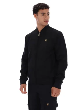 Black Dean Full Zip Faux Suede Jacket