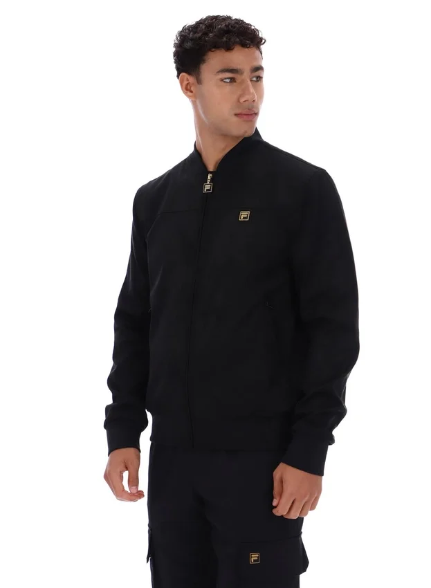 Black Dean Full Zip Faux Suede Jacket
