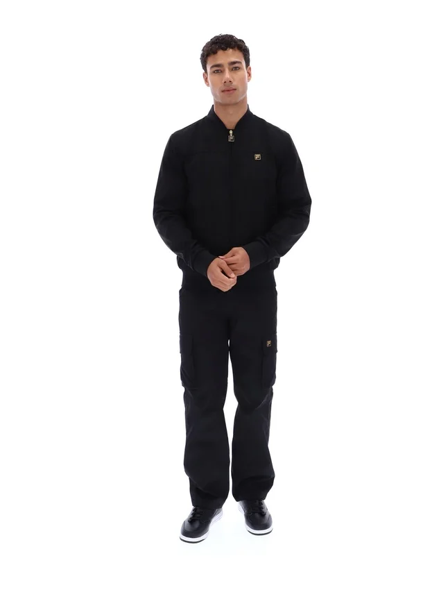 Black Dean Full Zip Faux Suede Jacket