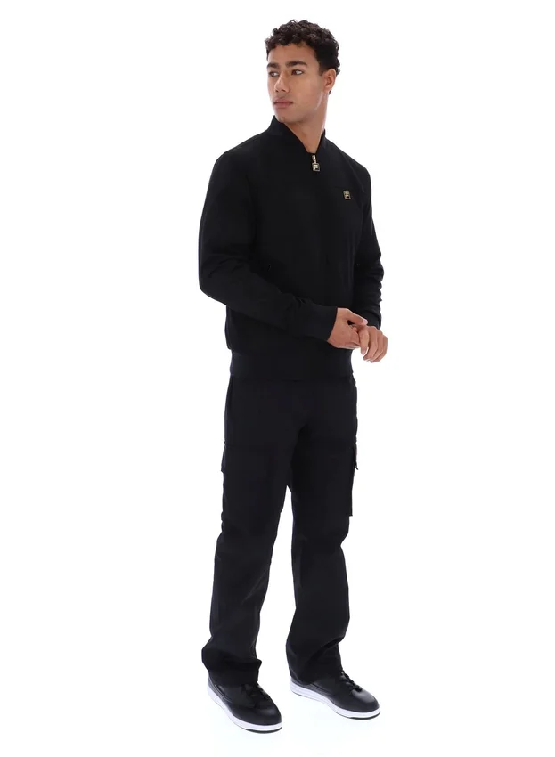 Black Dean Full Zip Faux Suede Jacket