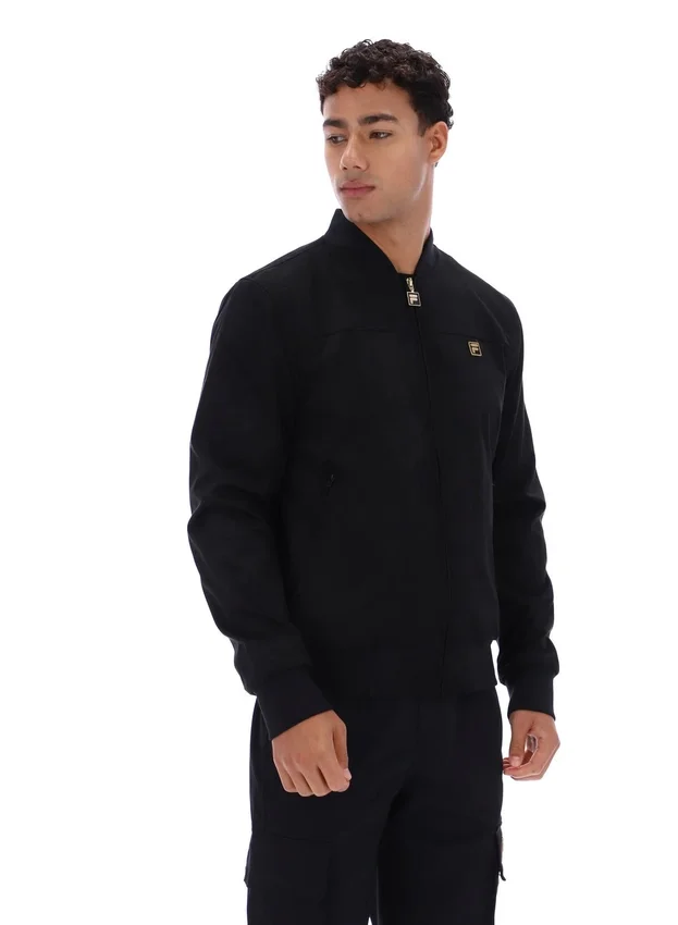 Black Dean Full Zip Faux Suede Jacket