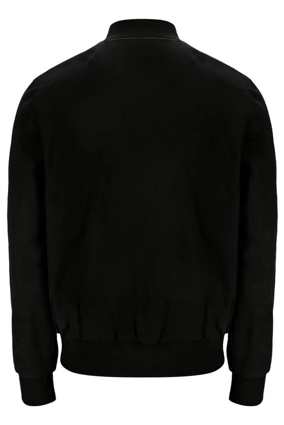 Black Dean Full Zip Faux Suede Jacket