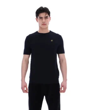 Black Don Textured Knitted T-Shirt