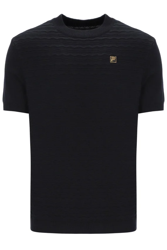 Black Don Textured Knitted T-Shirt