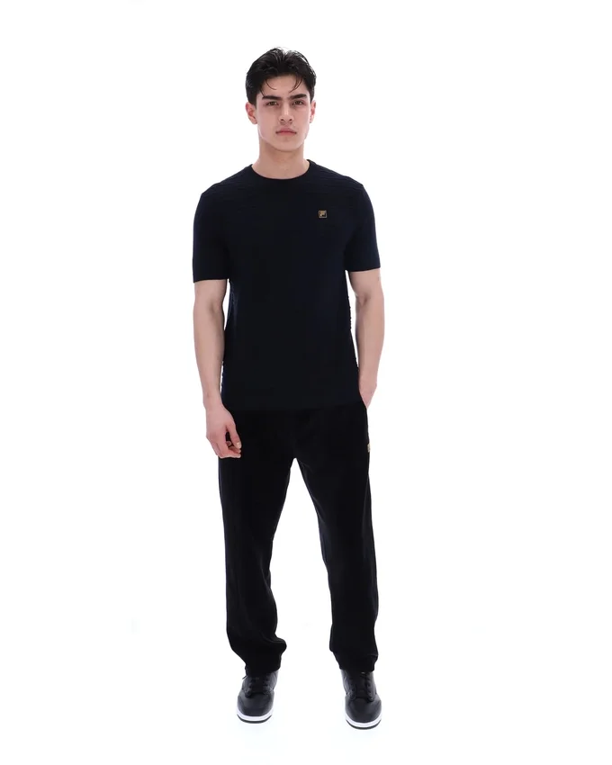 Black Don Textured Knitted T-Shirt