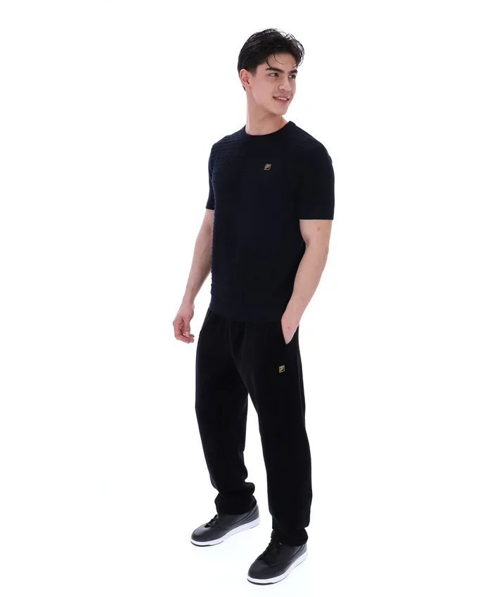 Black Don Textured Knitted T-Shirt