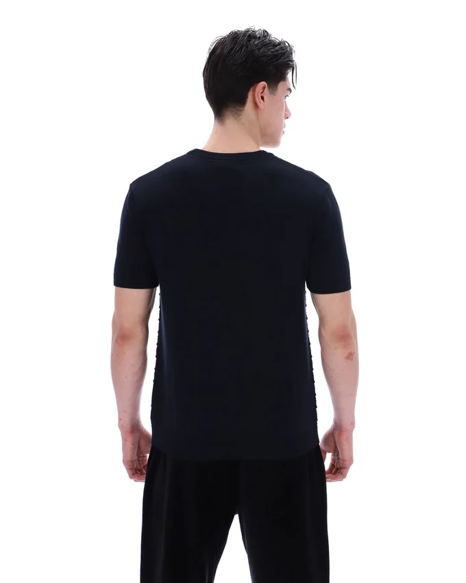 Black Don Textured Knitted T-Shirt