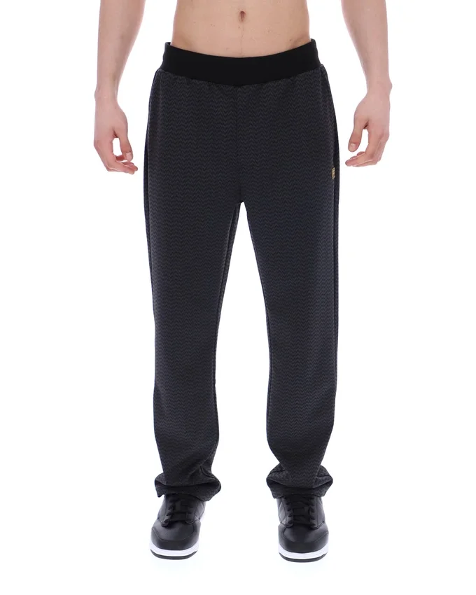 Black Edward Herringbone Pant